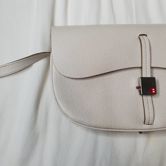 Bally | Bags | Bally Betsey Pearl Off White Betsy Leather  BALLY Betsey Pearl Off White Betsy Leather Buckle Closure Crossbody Saddle Bag